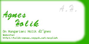 agnes holik business card